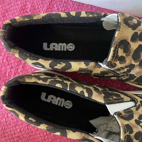Lamo Lucy Slip On Sneakers Cheetah Print Brown Black Size 8 - Picture 6 of 11